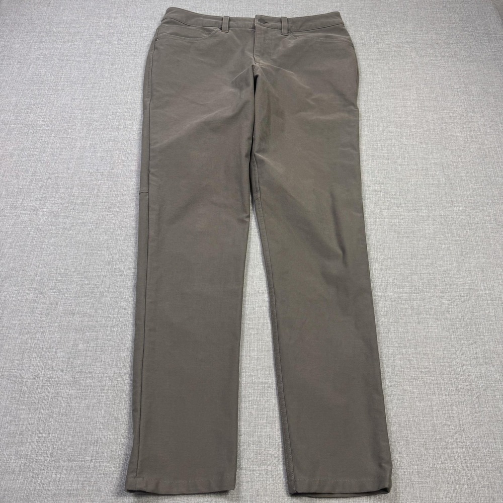 Lululemon ABC Slim Fit 5-Pocket Warpstreme Pants Mens 31x32 Green Performance